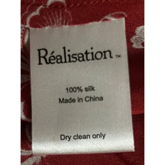 Realisation 100% Silk Par Cookies Mini Skirt S Butterfly Print Elastic Waist - Picture 8 of 9